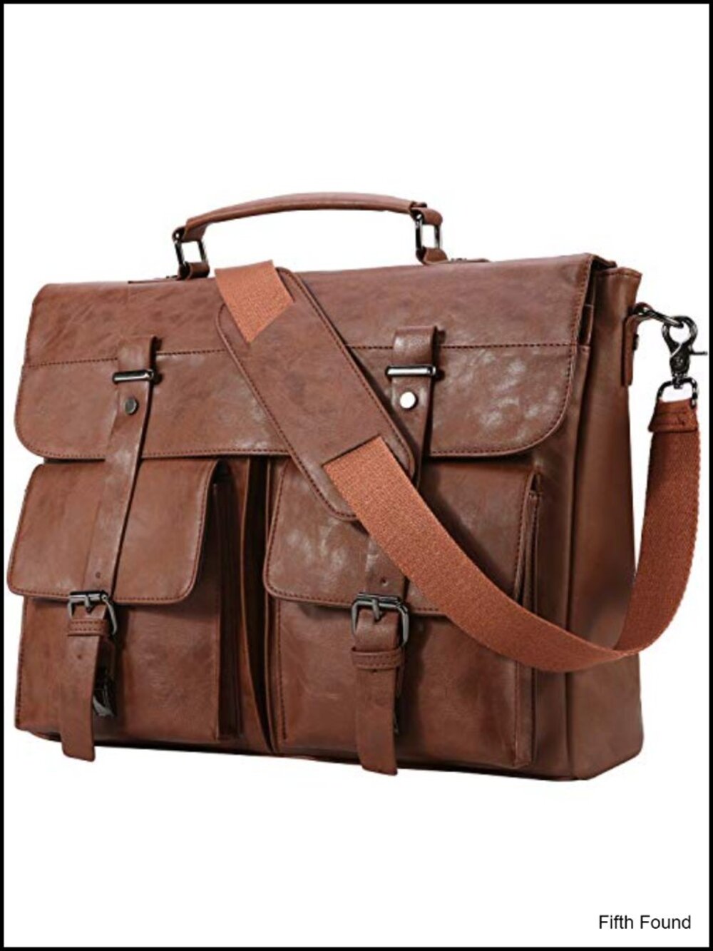 Vintage Leather Messenger Bag 17.3 inch Laptop Briefcase Satchel